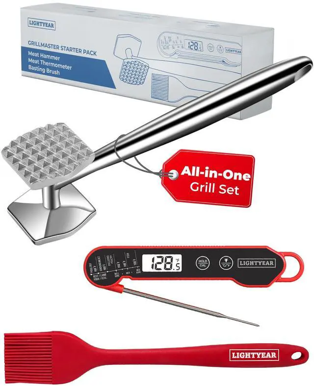 Main image of Grillmaster Starter Kit 3-Piece Stainless BBQ Set