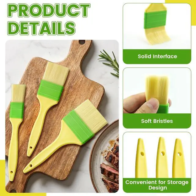 Alt view image 3 of 7 - Natural Wool Pastry Brush Basting Brush Kitchen Brush (S/M/L)