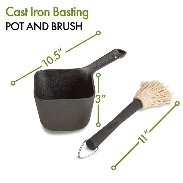 Alt view image 3 of 3 - Cast Iron Basting Pot and Brush
