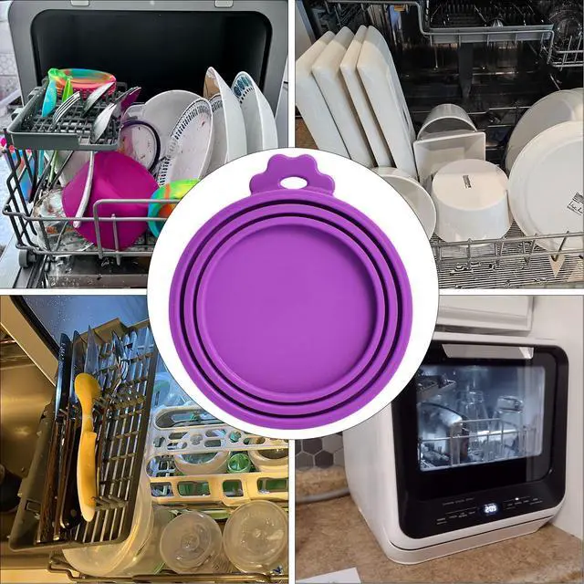 Alt view image 5 of 5 - Pet Food Can Cover Silicone Can Lids for Dog and Cat Food(Universal Size, One fit 3 Standard Size Food Cans)