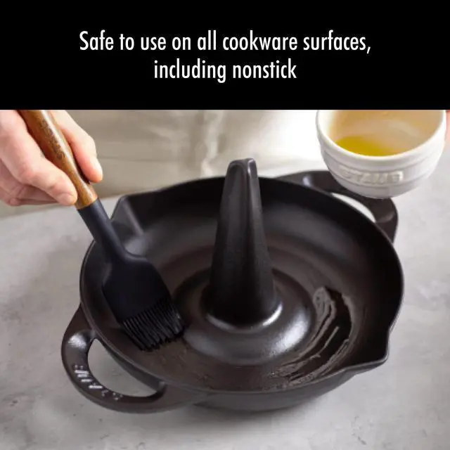 Alt view image 2 of 6 - Silicone with Wood Handle Cooking Utensil, Pastry Brush