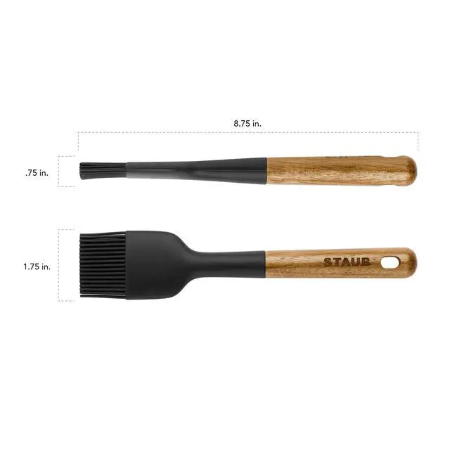 Alt view image 5 of 6 - Silicone with Wood Handle Cooking Utensil, Pastry Brush
