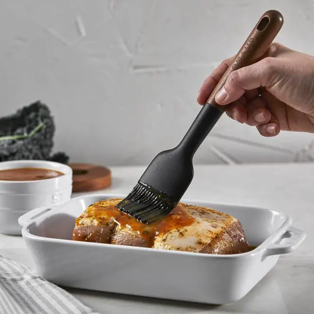 Alt view image 6 of 6 - Silicone with Wood Handle Cooking Utensil, Pastry Brush