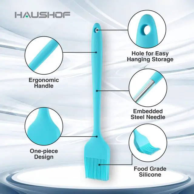 Alt view image 3 of 7 - Silicone Basting Pastry Brush, Heat Resistant Pastry Brush Set, One-Piece Design, Perfect for Baking, Grilling, Spreading Oil, Butter, BBQ Sauce, or Marinade, Dishwasher Safe