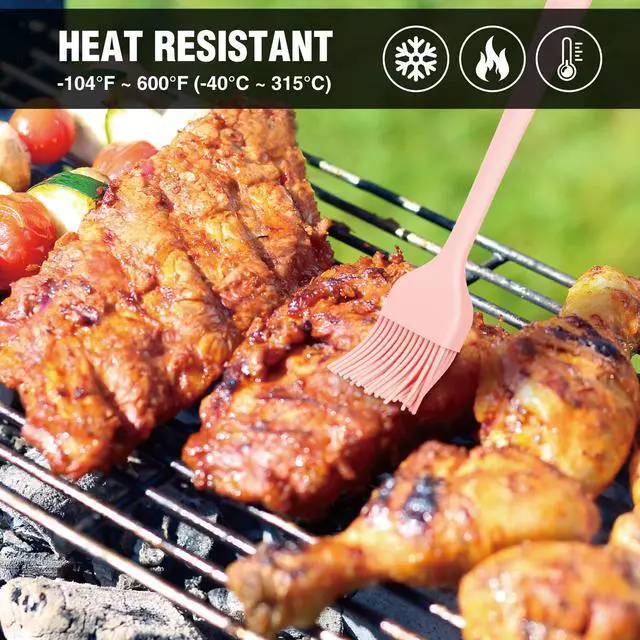 Alt view image 7 of 7 - Silicone Basting Pastry Brush, Heat Resistant Pastry Brush Set, One-Piece Design, Perfect for Baking, Grilling, Spreading Oil, Butter, BBQ Sauce, or Marinade, Dishwasher Safe