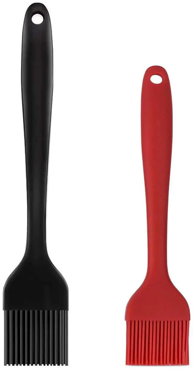 Main image of Silicone Basting Pastry Brush Set 2 Pack Heat Resistant Spread Oil Butter Sauce for BBQ Grill Barbeque Kitchen Baking Cooking Pastries, 1 Large & 1 Small