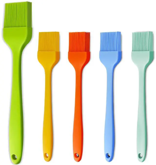 Main image of Silicone Basting Pastry Brush - Cooking Brush for Oil Sauce Butter Marinades, Food Brushes for BBQ Grill Kitchen Baking, Baster Brushes Baste Pastries Cakes Meat Desserts, Food Grade, Dishwasher Safe
