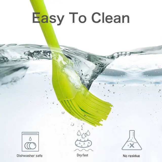 Alt view image 5 of 6 - Silicone Basting Pastry Brush - Cooking Brush for Oil Sauce Butter Marinades, Food Brushes for BBQ Grill Kitchen Baking, Baster Brushes Baste Pastries Cakes Meat Desserts, Food Grade, Dishwasher Safe