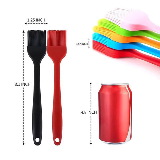 Alt view image 2 of 7 - 8 Pcs Silicone Basting Brush 230 Heat Resistant BPA Free Silicone Marinading Meat Grill Basting Pastry Brush for Oil Butter Sauce Sausages Desserts Turkey Baster Grill Barbecue