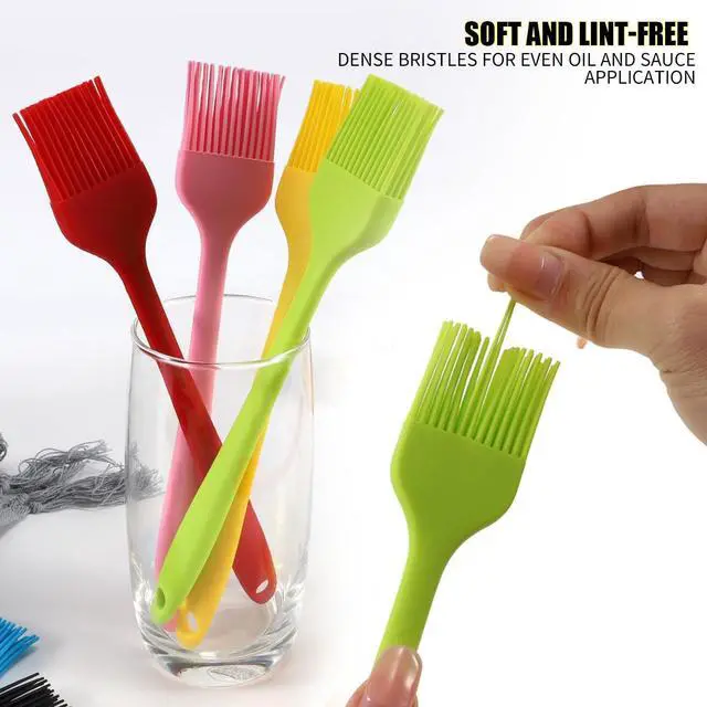 Alt view image 6 of 7 - 8 Pcs Silicone Basting Brush 230 Heat Resistant BPA Free Silicone Marinading Meat Grill Basting Pastry Brush for Oil Butter Sauce Sausages Desserts Turkey Baster Grill Barbecue