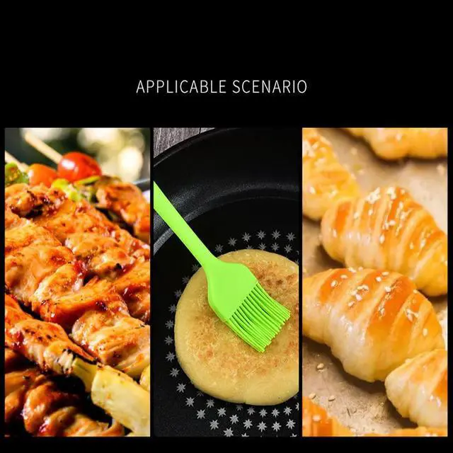 Alt view image 4 of 7 - Silicone brush, Oil Brush for BBQ Kitchen Cooking Baking and Grilling (2 PCS,pink)