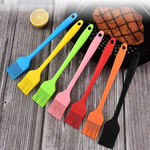 Alt view image 7 of 7 - Silicone brush, Oil Brush for BBQ Kitchen Cooking Baking and Grilling (2 PCS,pink)