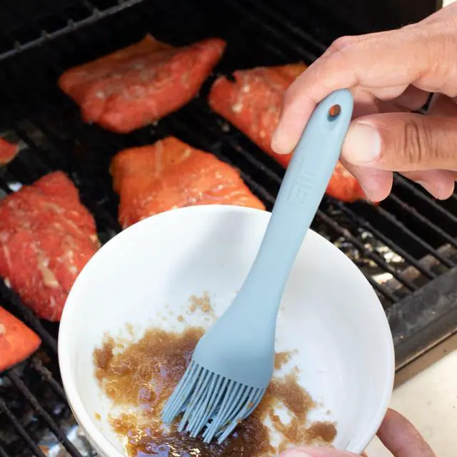 Alt view image 7 of 7 - Get It Right Premium Silicone Basting Brush - Heat Resistant BBQ, Pastry, Turkey Brush - Perfect for Cooking, Grilling, and Baking - Ultimate, Navy