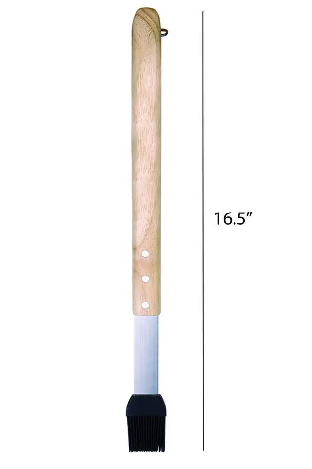 Alt view image 3 of 4 - Wooden Handle Silicone Head Basting Brush