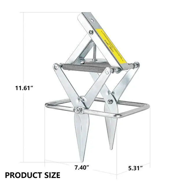 Alt view image 2 of 7 - Reusable Mole and Gopher Trap, Galvanized Steel Scissor Trap, Silver
