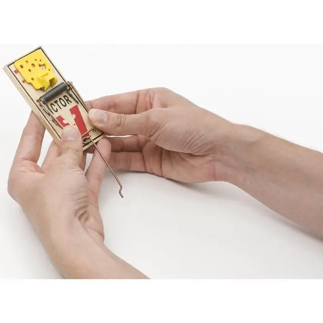 Alt view image 6 of 7 - Easy Set Mouse Trap 4 Pack M033 - Wooden Easy Set Mouse Trap - Prebaited