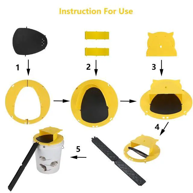 Alt view image 3 of 6 - Bucket Lid Mouse Trap,Auto Reset,Humane and Efficient Mouse Trap Bucket-2Pack