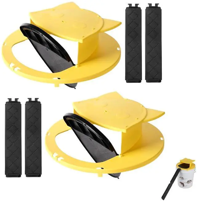 Main image of Mouse Trap Bucket,5 Gallon Bucket Lid Mouse Rat Trap-Auto Reset Mouse Trap,Humane Mouse Rat Trap for Indoor Outdoor Use,Reusable Mouse Bucket Trap(2pack)