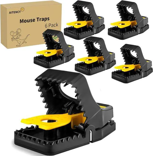 Main image of Reusable Mouse Traps for Indoor Use Plastic Mice Traps with Sensitive Trigger, Easy to Set Rodent Control for Home, Kitchen, Garage