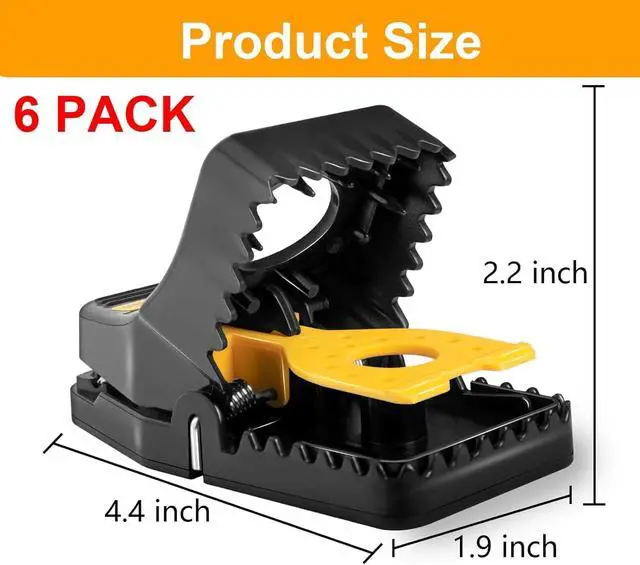 Alt view image 2 of 7 - Reusable Mouse Traps for Indoor Use Plastic Mice Traps with Sensitive Trigger, Easy to Set Rodent Control for Home, Kitchen, Garage
