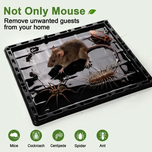 Alt view image 2 of 7 - 4 Pack Glue Traps for Mice 10.25" *10.87" Sticky Mouse Rats Traps for Home