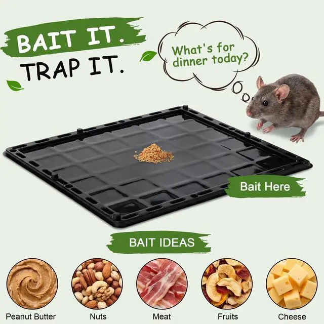 Alt view image 3 of 7 - 4 Pack Glue Traps for Mice 10.25" *10.87" Sticky Mouse Rats Traps for Home