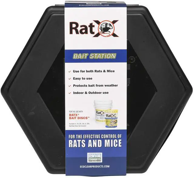 Main image of Rodent Bait Station for Mice & Rats Indoor & Outdoor Use | Small Plastic Bait Box | Compact Size | Weatherproof, Reusable