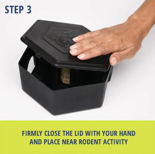 Alt view image 6 of 7 - Rodent Bait Station for Mice & Rats Indoor & Outdoor Use | Small Plastic Bait Box | Compact Size | Weatherproof, Reusable
