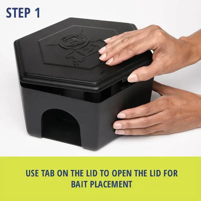 Alt view image 4 of 7 - Rodent Bait Station for Mice & Rats Indoor & Outdoor Use | Small Plastic Bait Box | Compact Size | Weatherproof, Reusable