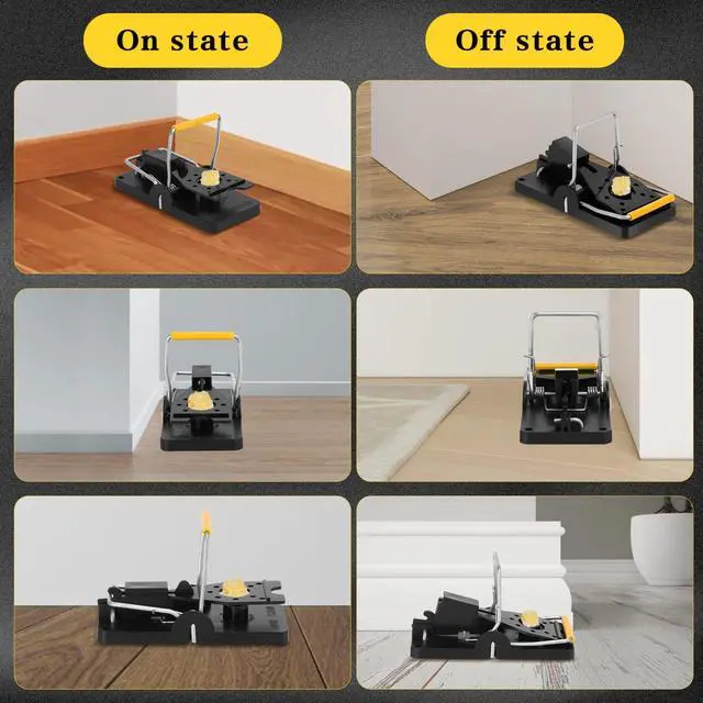Alt view image 2 of 6 - Mouse Trap, Mouse Traps Indoor for Home, Small Mice Trap Home Quick Effective Sanitary Safe Mousetrap Catcher for Family and Pet (Pack of 6)