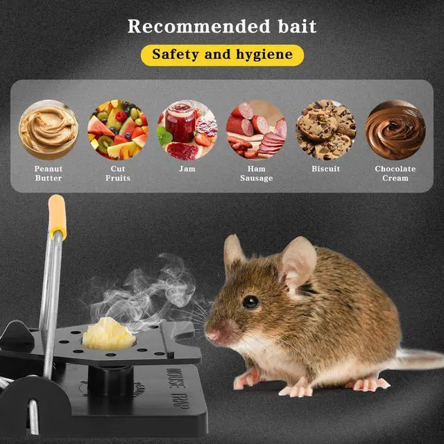 Alt view image 4 of 6 - Mouse Trap, Mouse Traps Indoor for Home, Small Mice Trap Home Quick Effective Sanitary Safe Mousetrap Catcher for Family and Pet (Pack of 6)