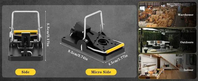 Alt view image 6 of 6 - Mouse Trap, Mouse Traps Indoor for Home, Small Mice Trap Home Quick Effective Sanitary Safe Mousetrap Catcher for Family and Pet (Pack of 6)