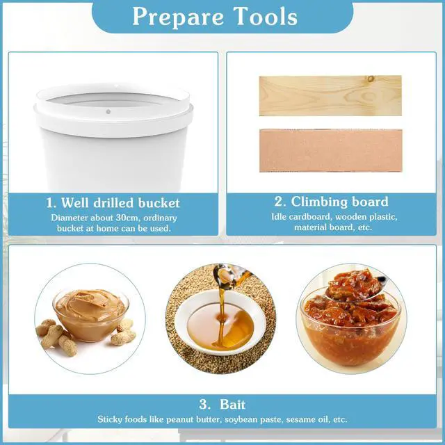 Alt view image 3 of 6 - 2 Pack Humane Mouse Trap Bucket Rolling Log No Kill Auto Release Rats Catch