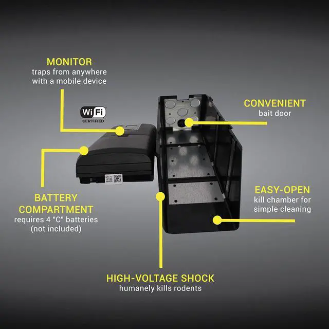 Alt view image 3 of 7 - Smart-Kill Humane Wi-Fi Enabled Electronic Rat Trap Killer - 2 Traps