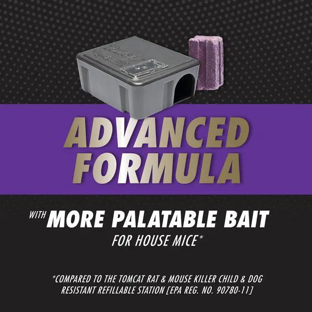 Alt view image 7 of 7 - Advanced Brand Rat & Mouse Bait with Refillable Station, 12 Baits