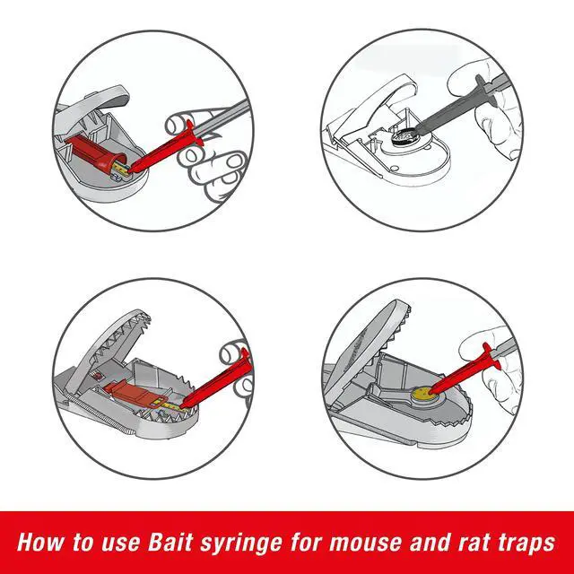 Alt view image 6 of 6 - Replacement Bait Syringe for Mouse and Rat Traps SuperCat Highly Attractive Rodent Lure Paste Long-Lasting Formula Up to 20 Applications Each Ready to Use - 4 Sets