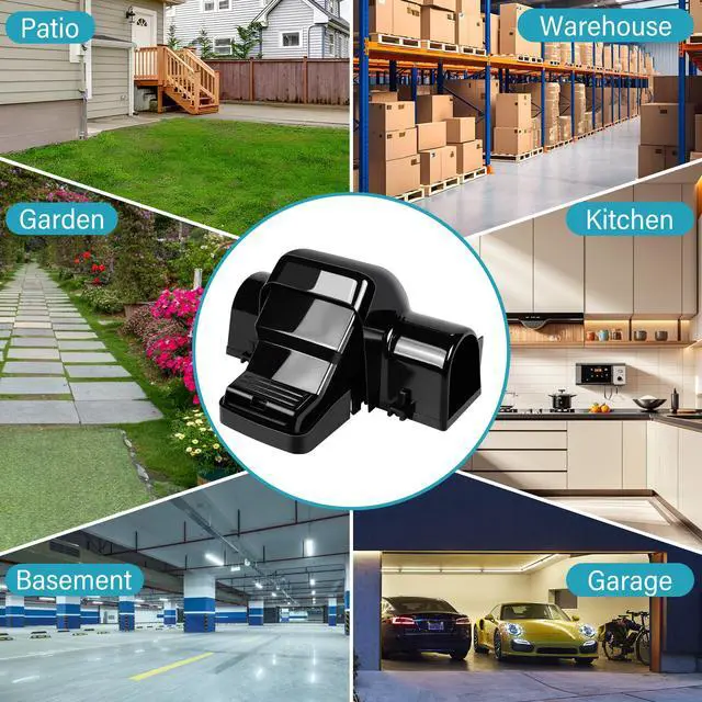 Alt view image 2 of 2 - 4 Pack Powerful Rat Traps with Dual Tunnels Design, Quick Humane Kill Mouse Snap Trap Safe for Pet & Kids, Reusable Chipmunk Rats Traps for Outdoor Indoor Garden Basement Yard, Easy to Set