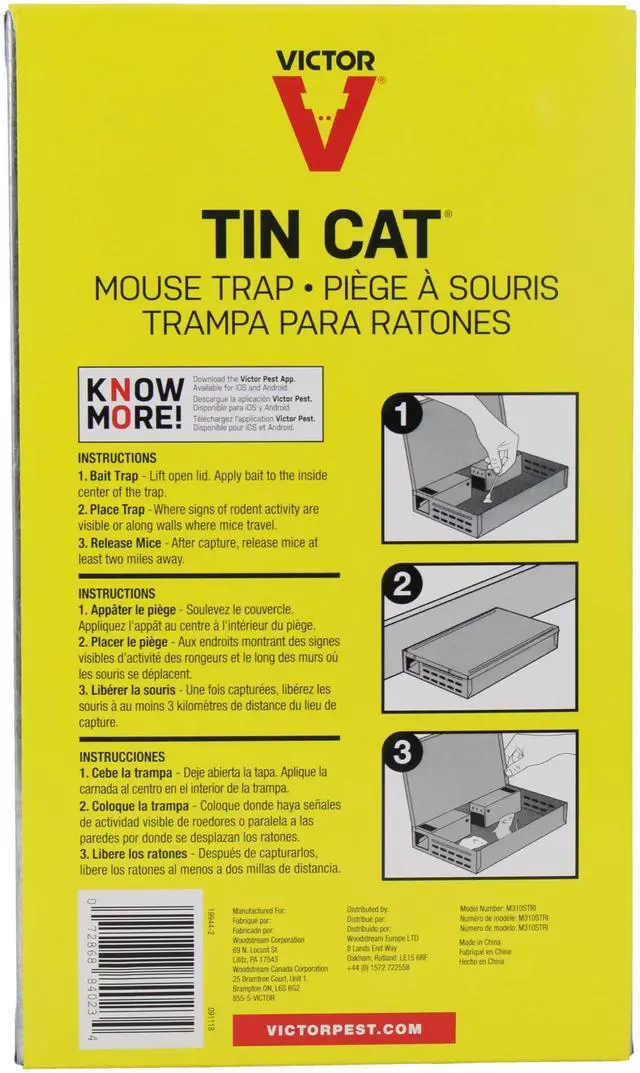 Alt view image 6 of 6 - Tin Cat Multi-Catch Live Mouse Trap - Indoor and Outdoor Humane Catch and Release