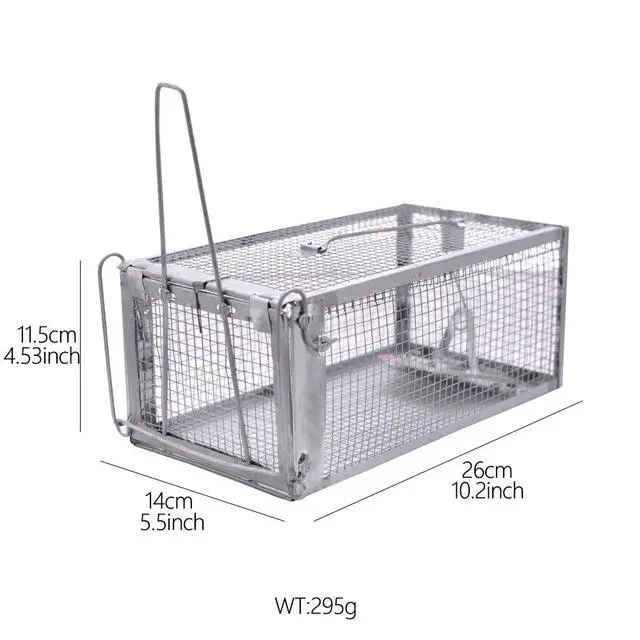 Alt view image 2 of 7 - Humane Live Animal Mouse Cage Traps, Catch and Release Mice, Rats,Chipmunk, Pests, Rodents and Similar Sized Pests for Indoor and Outdoor, 10.6 X 5.63 X 4.33 Inches, One-Door