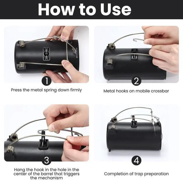 Alt view image 4 of 6 - Black Hole Gopher Trap 6.7 Inch Tunnel Mole Traps Gopher Killer Outdoor Vole Traps Rodent Rat Stations Reusable for Lawn Yard Garden