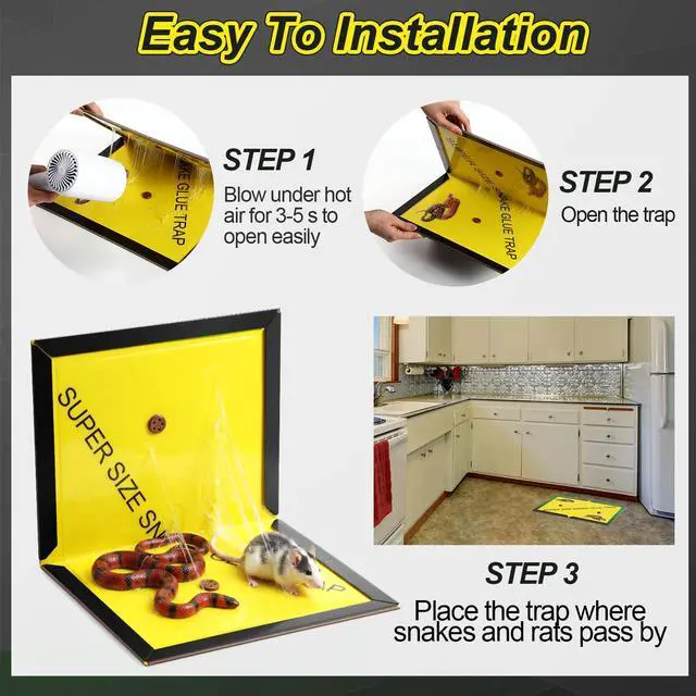 Alt view image 4 of 6 - Large Snake Glue Traps, Mice Rat Traps Glue Board