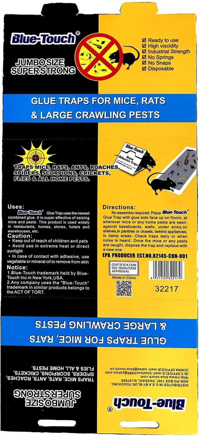 Main image of Extra Large Strong Rats Glue Traps, Peanut Butter Scented Glue Boards for Mouse,Rats, mice, Snakes and Crawling pests