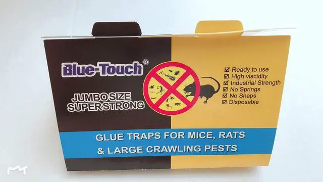 Alt view image 2 of 5 - Extra Large Strong Rats Glue Traps, Peanut Butter Scented Glue Boards for Mouse,Rats, mice, Snakes and Crawling pests
