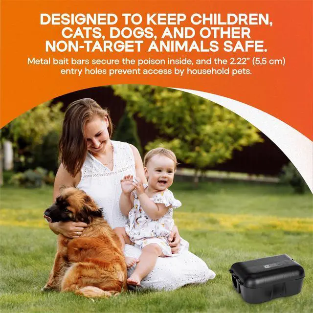 Alt view image 4 of 7 - 2 Contractor-Grade Rat Bait Station Extra Tough, Rugged & Weather-Resistant Lockable Box with Key, Tamper-Resistant Dual Entry, Fits Blocks/Pasta/Grain Baits or Snap Traps Indoor/Outdoor.