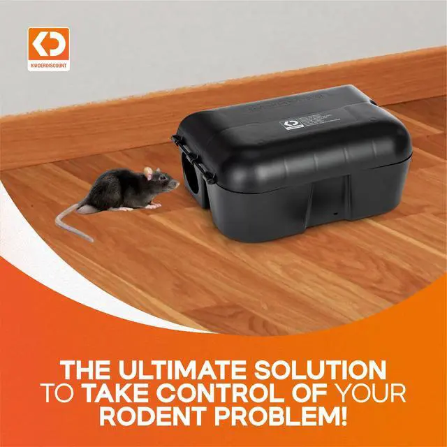 Alt view image 6 of 7 - 2 Contractor-Grade Rat Bait Station Extra Tough, Rugged & Weather-Resistant Lockable Box with Key, Tamper-Resistant Dual Entry, Fits Blocks/Pasta/Grain Baits or Snap Traps Indoor/Outdoor.