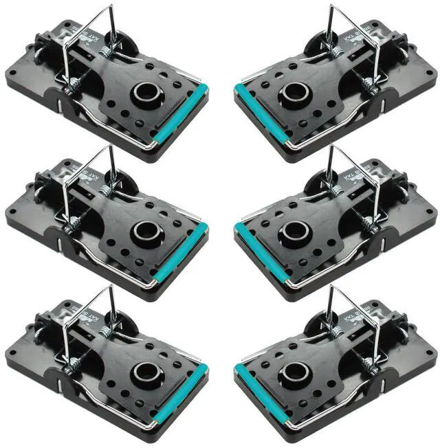 Main image of Large Rat Snap Traps Set of 6 - Stainless Steel Bar Design, Humane Rat Trap Indoor & Outdoor Use, Mouse Catcher for Repeat Use, High Precision Triggering, Traps for Rats, Mice, Chipmunks