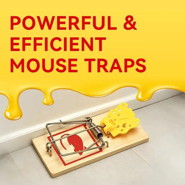 Alt view image 4 of 7 - Mouse Traps,12 Pack Classic Plastic Pedal Snap Traps for Indoor Outdoor Use, Fast & Effective High Catch Rate Wooden Mouse Traps, Reusable Mice Rodent Traps for Home, Garage & Kitchen