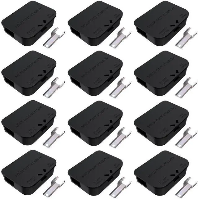 Main image of Mouse Stations with Keys 12 Pack, Keyless Design and Key Required Mouse Stations, Mice Stations, Keeps Children and Pets Safe Indoor & Outdoor, Black