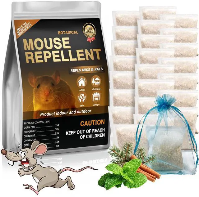 Main image of Mouse Repellent Pouches,24 Pack Rodent Repellent,Indoor Use Mice Deterrent