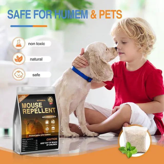 Alt view image 2 of 7 - Mouse Repellent Pouches,24 Pack Rodent Repellent,Indoor Use Mice Deterrent